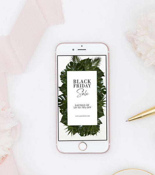 Animated Black Friday Sale Instagram Post Canva Template, Social Media Flyer,Sale Promotional Graphic,Bonus Instagram Story,Instant Download - SAVVY PAPER CO