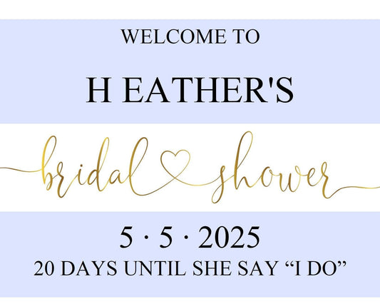 Bridal Shower Welcome Sign Printable Template Editable Instant Download Wedding Décor Gold - Heather - SAVVY PAPER CO