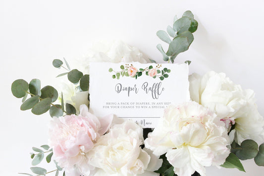 Diaper Raffle Ticket Printable,Diaper Raffle Insert, Diaper Raffle Game, Gender Neutral Baby Shower Raffle Cards #WB2 - SAVVY PAPER CO