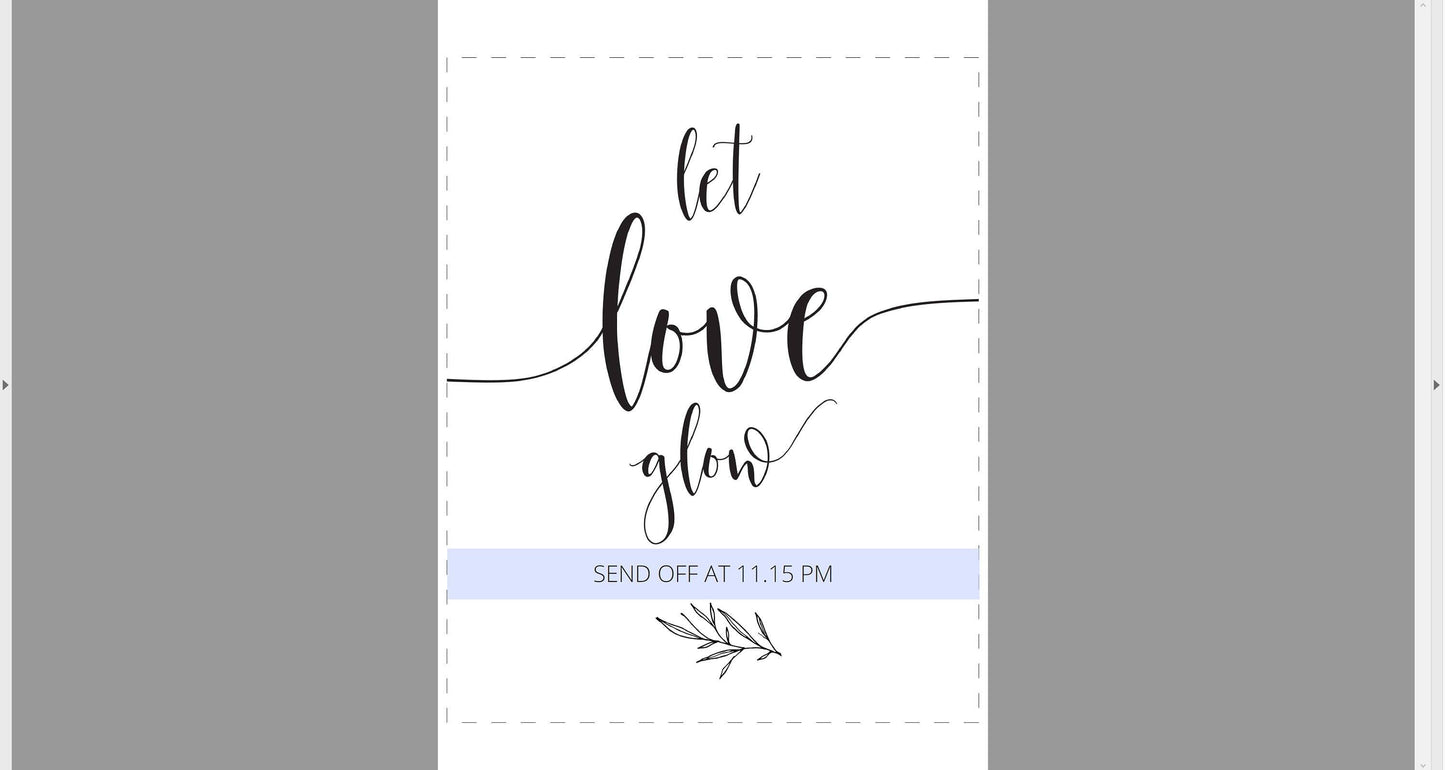 Let Love Glow Wedding sign, Rustic Wedding, Wedding Signs, Printable, Wedding Decor Sparkler Send off, Template, Instant Download - SAVVY PAPER CO
