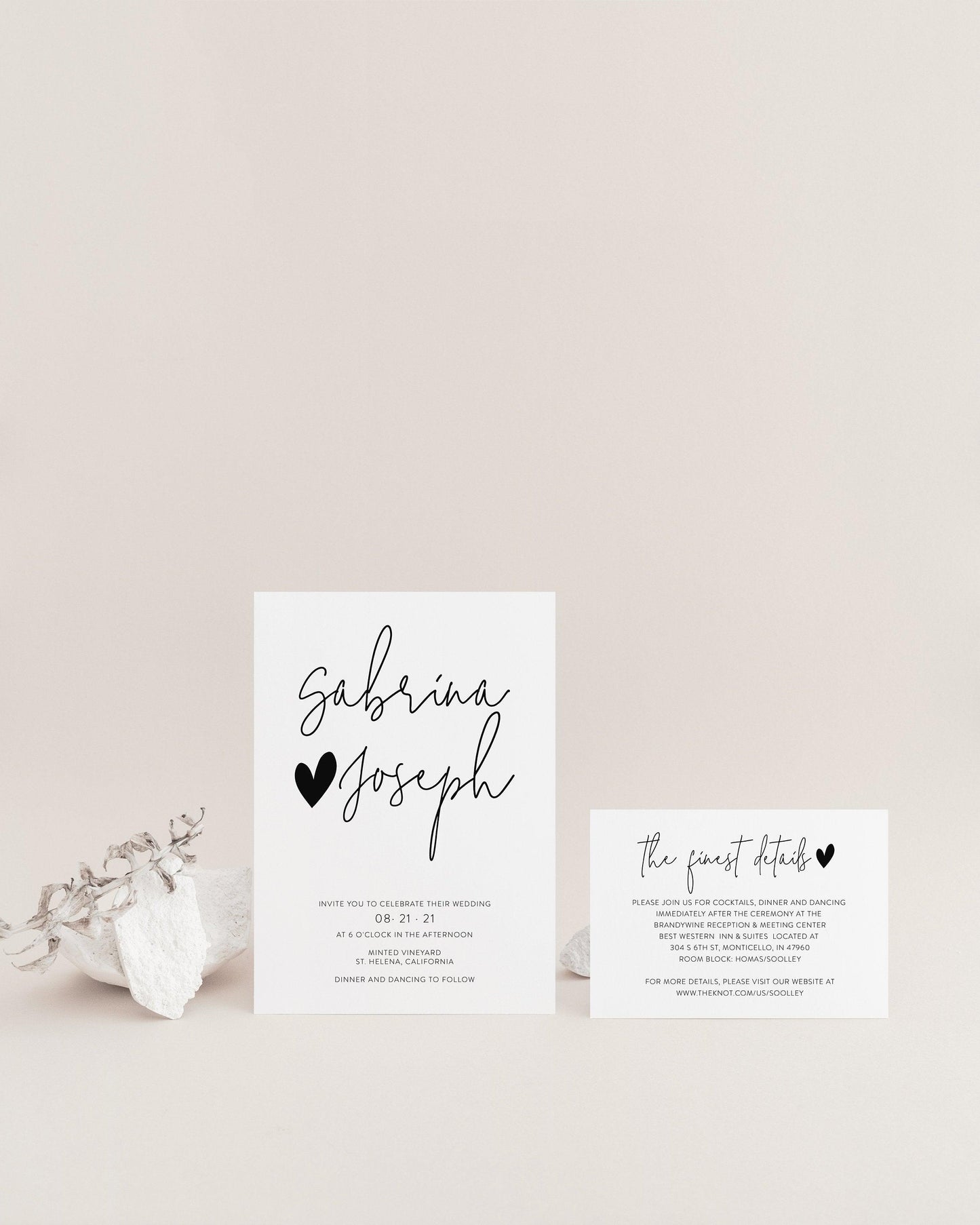 Printable Wedding Invitation Set Editable Template, DIY Instant Download Invites, Invitation Suite, 100% Editable- Gab - SAVVY PAPER CO
