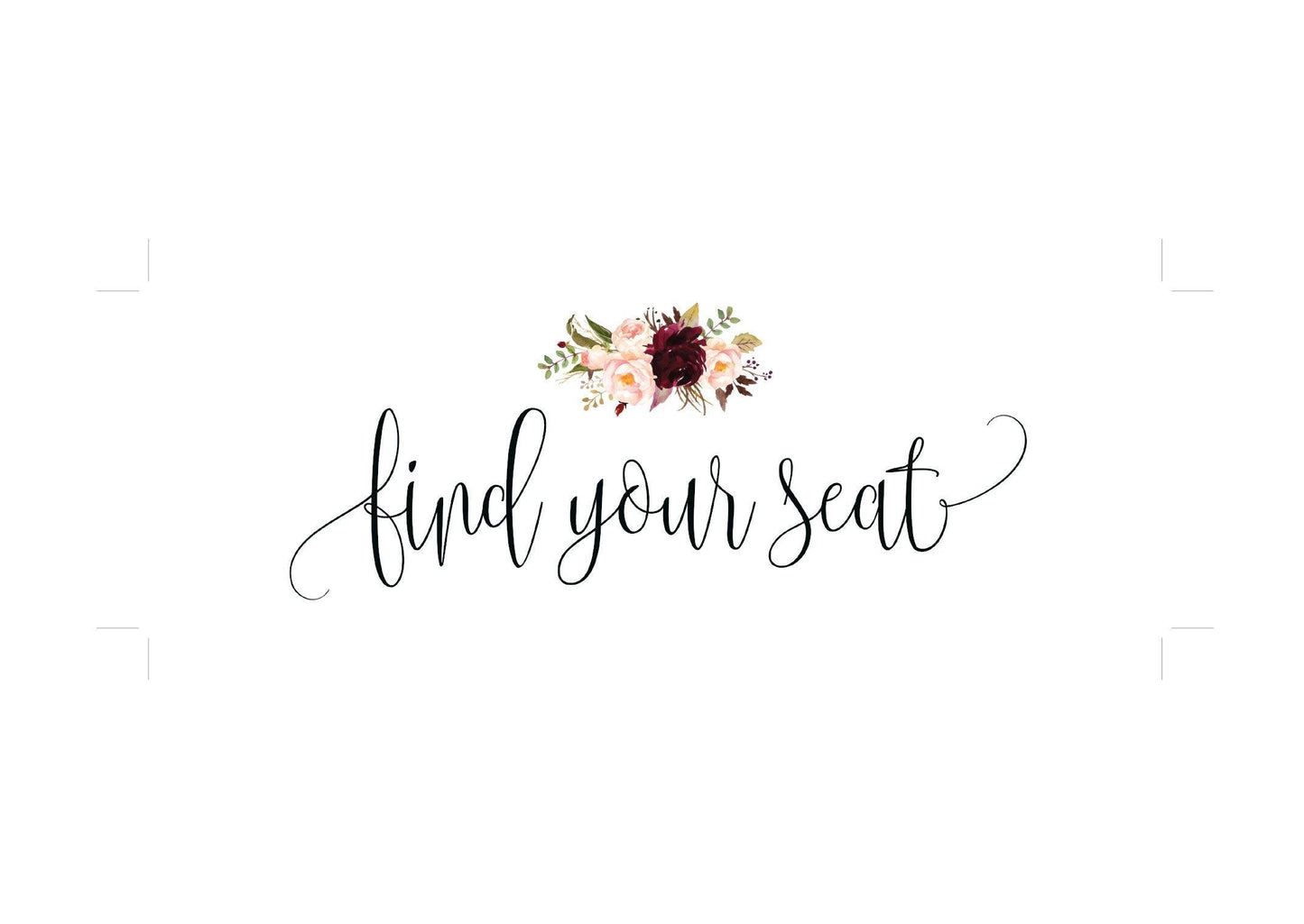 Wedding Seating Chart Template, Printable Floral Burgundy Seating Sign, Seating Cards, Editable Text INSTANT DOWNLOAD -KATHERINE - SAVVY PAPER CO
