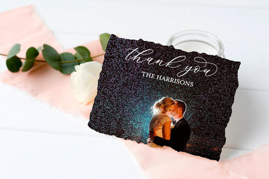 Wedding Thank You Card with Photo Template, Instant Download, Christmas Thank you Cards, Winter Holiday Printable Wedding Cards - Ada - SAVVY PAPER CO