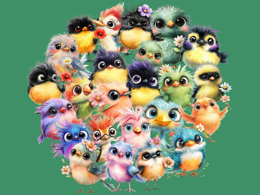 Commercial License PNG, 46 Crazy Bird Clipart, Funny Birds Clipart, Digital Download, Watercolor Clipart, Printables, PNG birds files - SAVVY PAPER CO