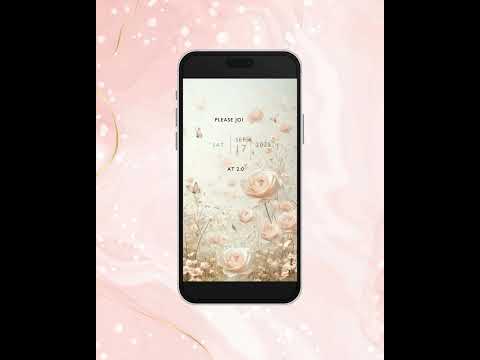 Invito video per compleanno a tema elefante con mongolfiera, invito animato per ragazze, invito per feste modificabile, modello di invito digitale, download immediato