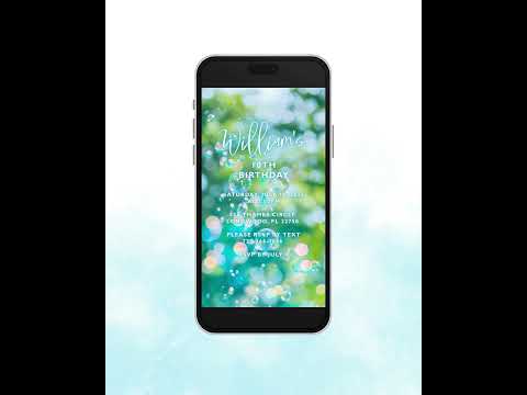 Foam Party Video Invitation Kids | Digital Birthday Invite | Summer Pool Party Evite