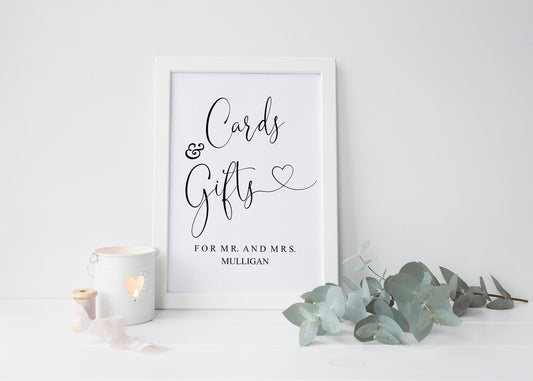 Cards and Gifts Sign Template,Wedding Sign,Reception Sign,Wedding Printable,Wedding Decor,Gift Table Sign, Rustic, Instant Download -Heather - SAVVY PAPER CO