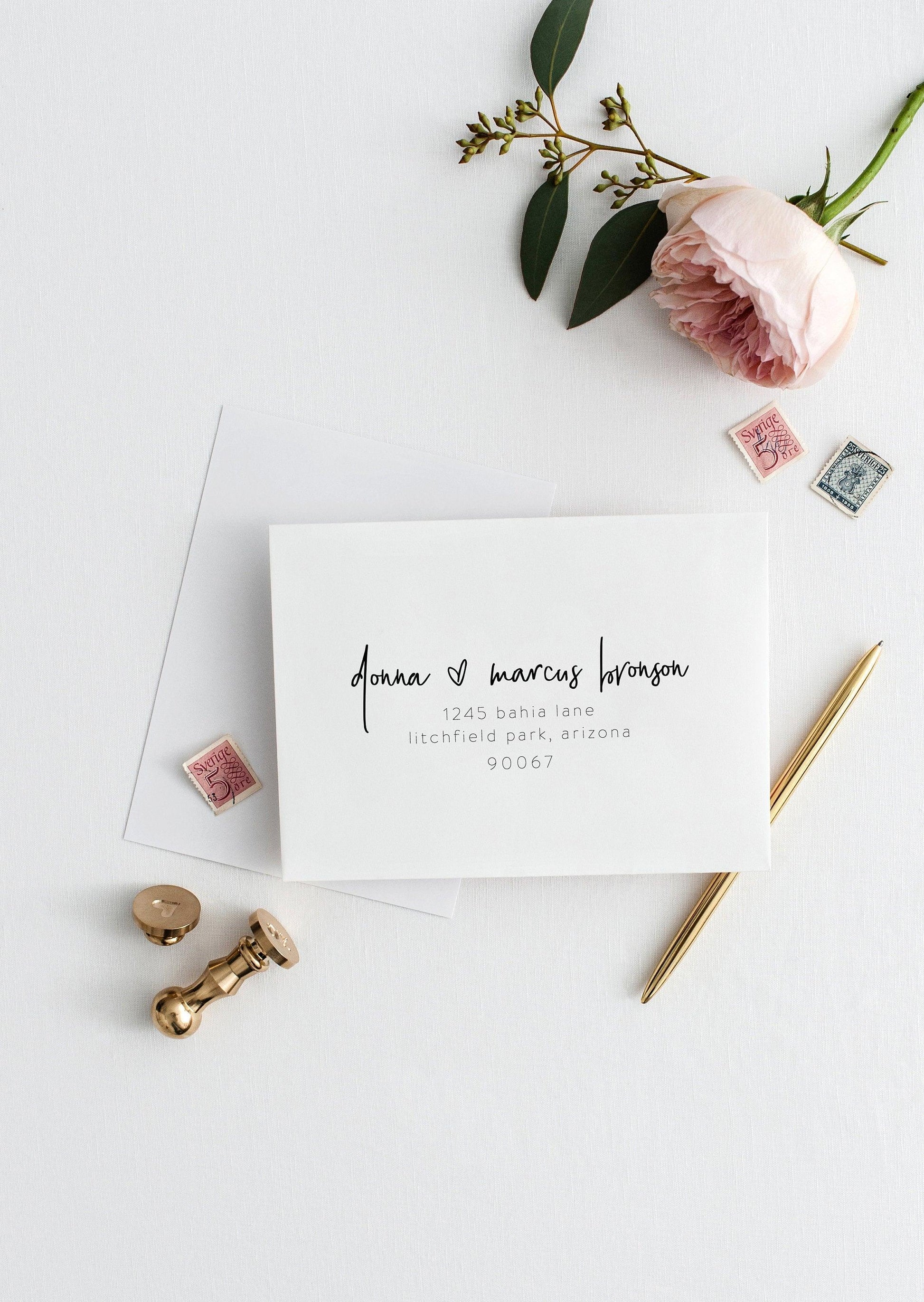 Envelope Addressing Template DIY Envelope Template for Wedding Printable Envelope for Save the Date Instant Download RSVP Envelope - DONNA - SAVVY PAPER CO