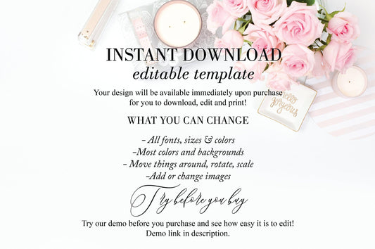 Floral Wedding Seating Chart Template Printable Seating Sign Editable Text INSTANT DOWNLOAD - Harper - SAVVY PAPER CO