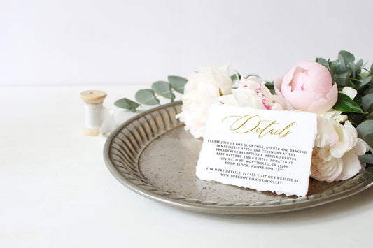 Gold Wedding Details Card Template, Instant Download Information Card Wedding Info Card Wedding - Grace - SAVVY PAPER CO