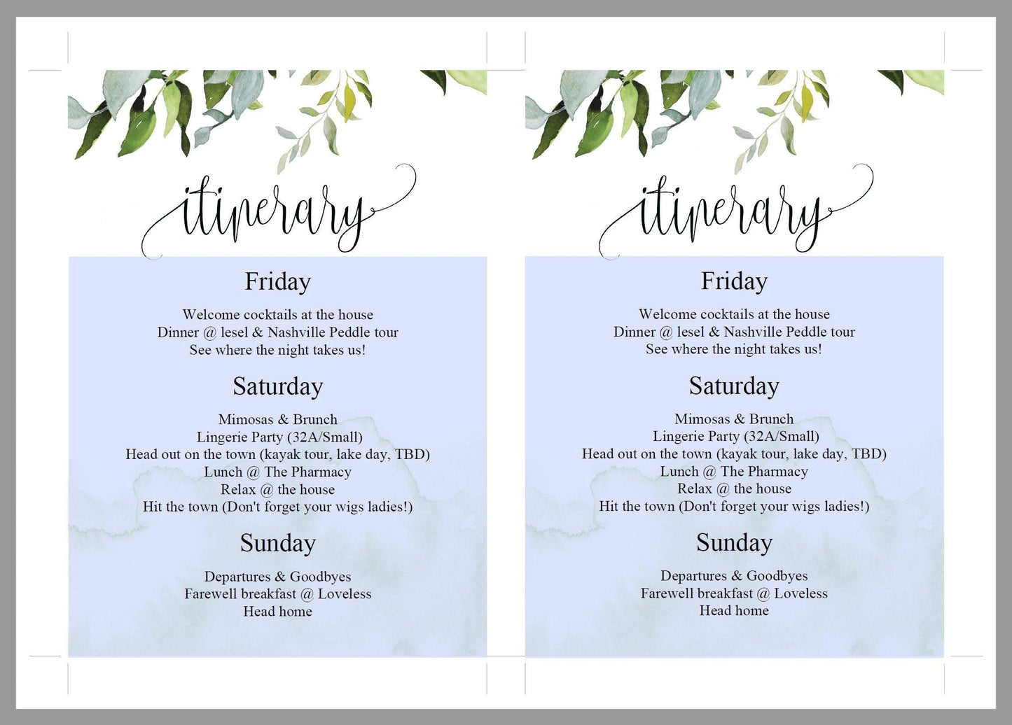 Greenery Bachelorette Party Invite, DIY Editable Instant Download Bachelorette Invites, Rustic Invitation Template - Melissa - SAVVY PAPER CO