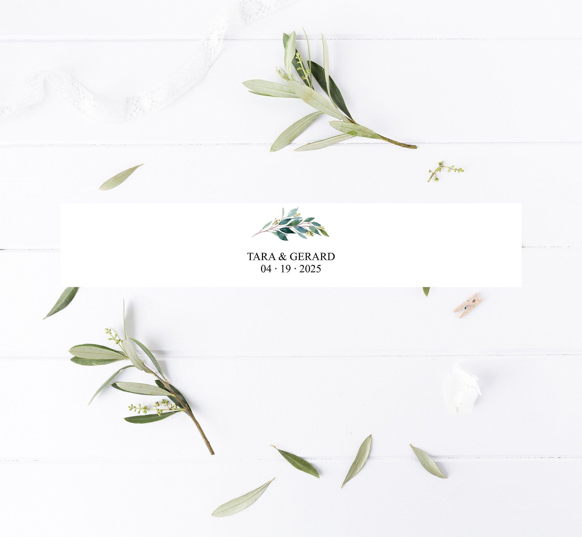 Greenery Wedding Invitation Suite Belly Band Template,Printable Pink Glitter Wedding Invites Band, DIY PDF Instant Download, Rustic- TARA - SAVVY PAPER CO