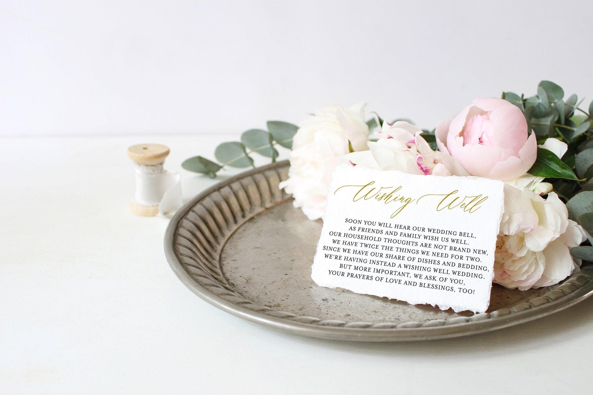 Honeymoon Wishing Well Card Template, Honeymoon Wish, Honeymoon Fund, Honeymoon Request, Wish Card, Wedding Insert - Grace - SAVVY PAPER CO