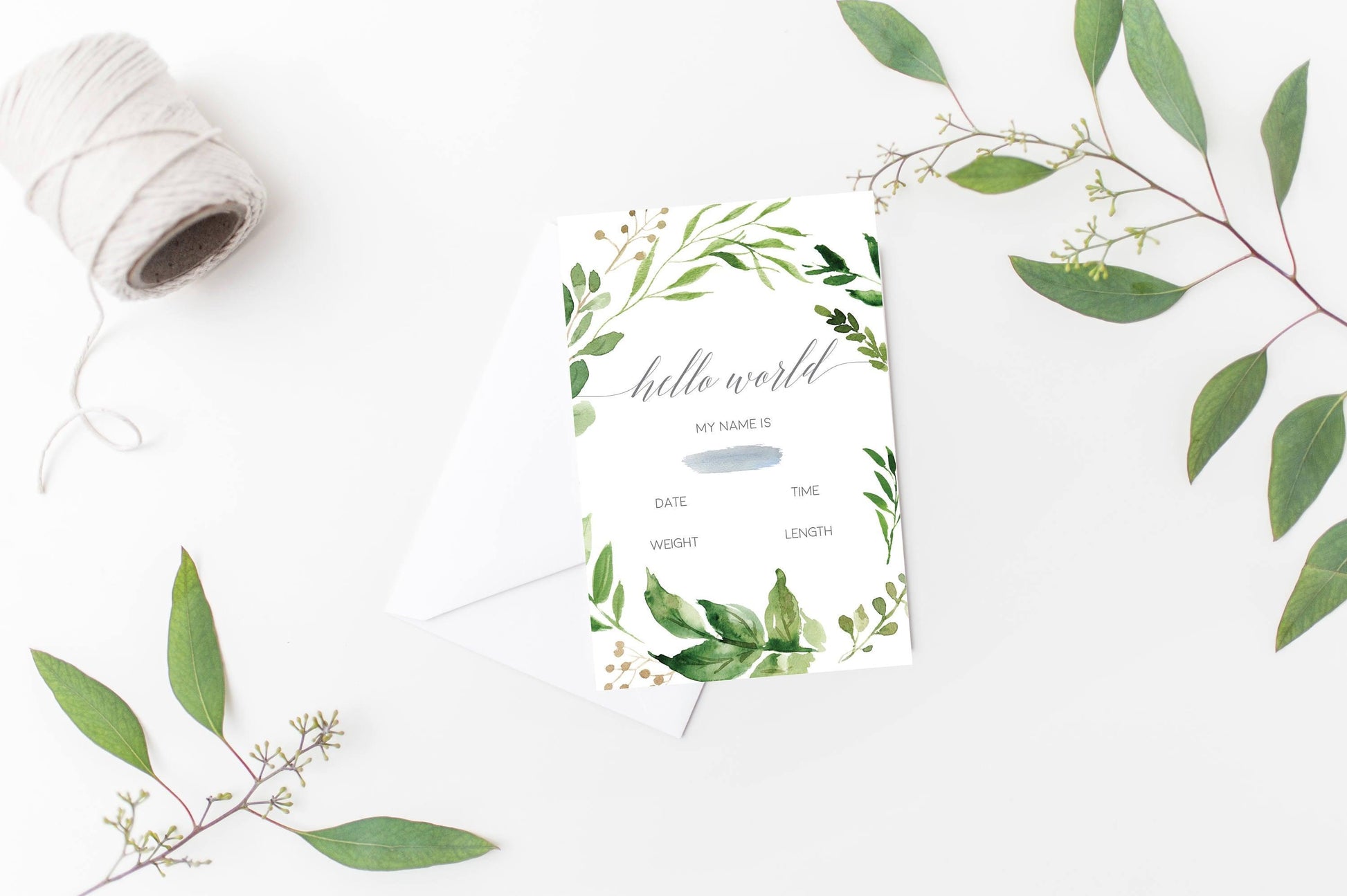 Printable Baby Milestone Cards, Baby Shower Gift, Baby, New Baby Gift, Baby Photo Props, Greenery Baby Shower #WB2 - SAVVY PAPER CO