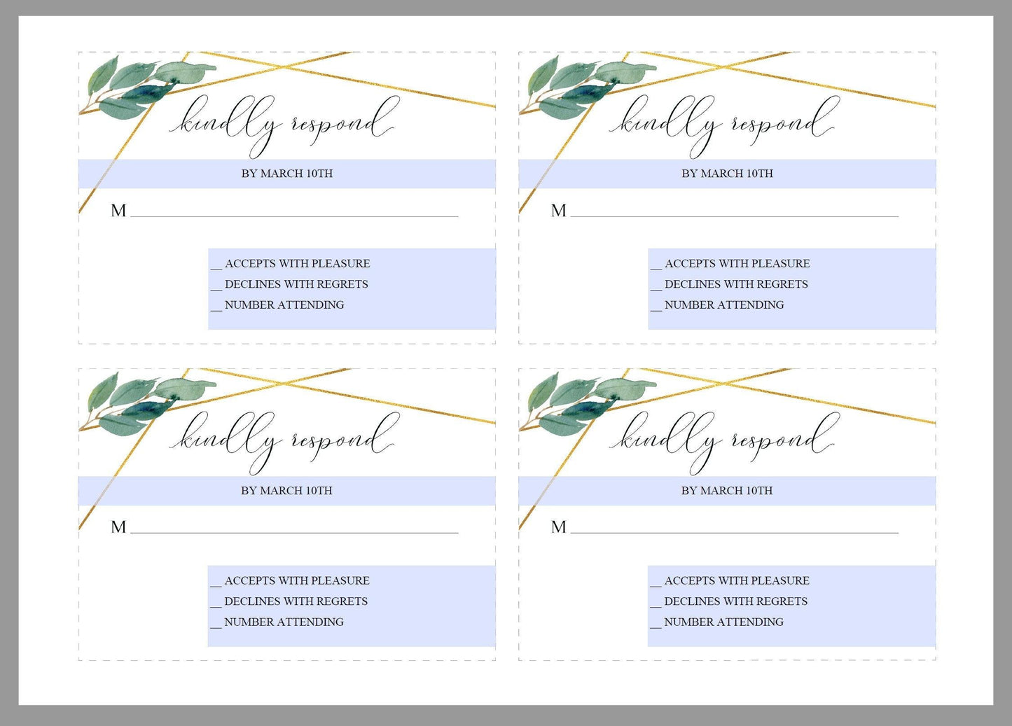 Printable Geometric Wedding Invitation Set Editable Template, DIY Instant Download Invites, Invitation Suite PDF Greenery- TARA - SAVVY PAPER CO