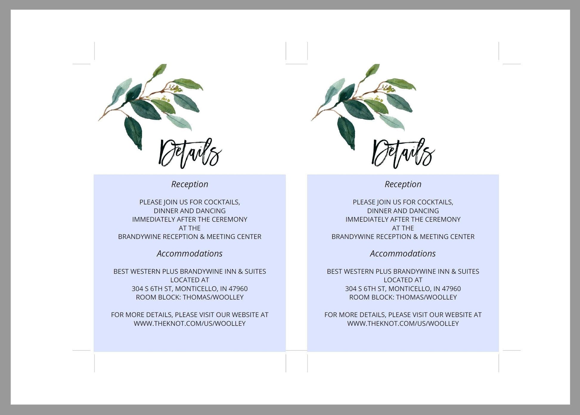 Printable Greenery Rustic Wedding Invitation Set Editable Template, DIY Instant Download Invites, Invitation Suite- Anna - SAVVY PAPER CO