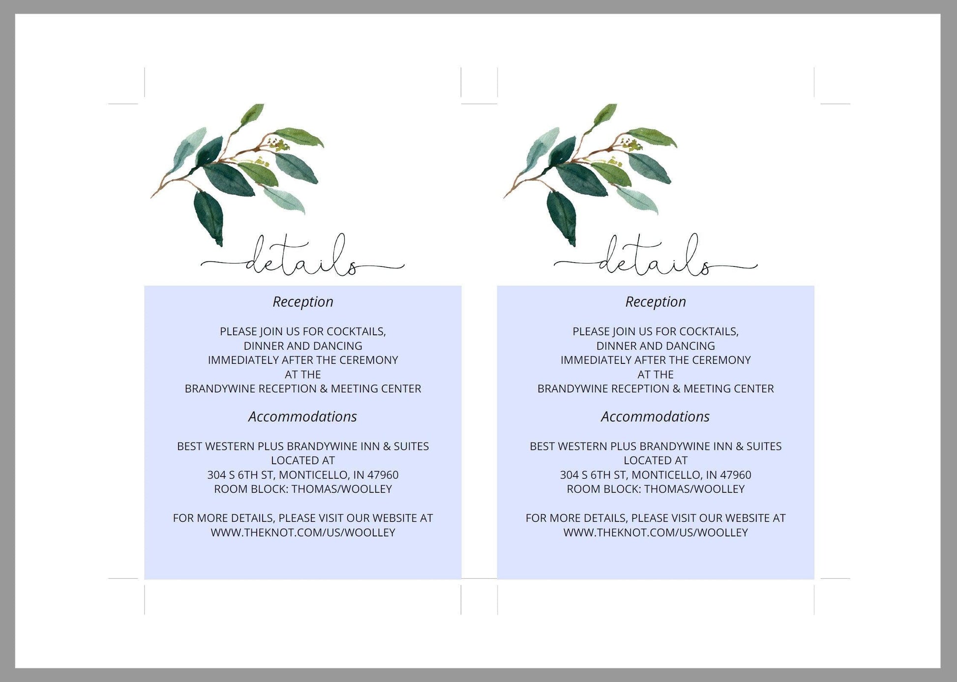 Printable Greenery Rustic Wedding Invitation Set Editable Template, DIY Instant Download Invites, Invitation Suite- Anna - SAVVY PAPER CO