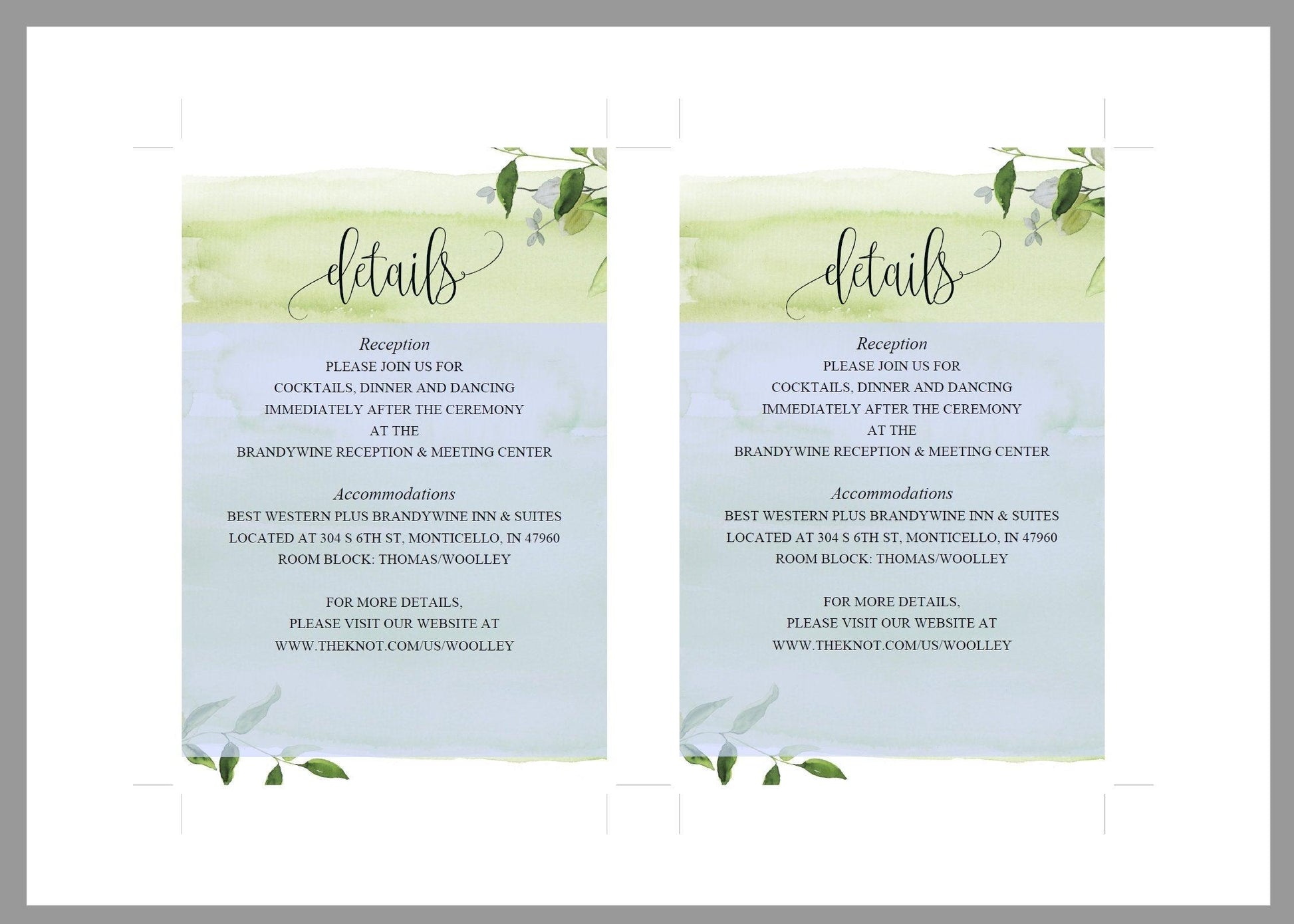 Printable Greenery Rustic Wedding Invitation Set Editable Template, DIY Instant Download Invites, Invitation Suite- Melissa - SAVVY PAPER CO