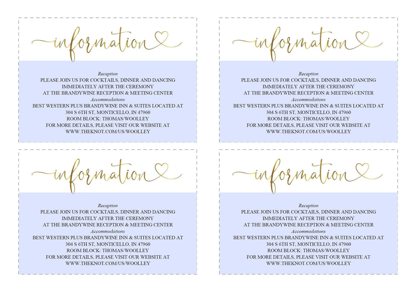 Wedding Details Card Template, Instant Download, Information Card, Wedding Info Card, Calligraphy, Details Template, Gold - Heather - SAVVY PAPER CO