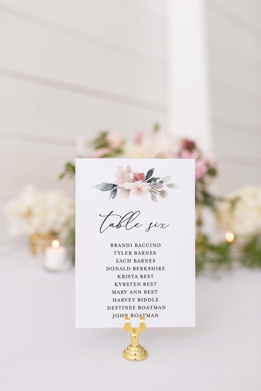 Wedding Seating Chart Template Printable Floral Seating Sign Seating Cards Editable Text INSTANT DOWNLOAD - Fleur - SAVVY PAPER CO