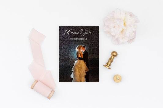 Wedding Thank You Card with Photo Template, Instant Download, Christmas Thank you Cards, Winter Holiday Printable Wedding Cards - Ada - SAVVY PAPER CO